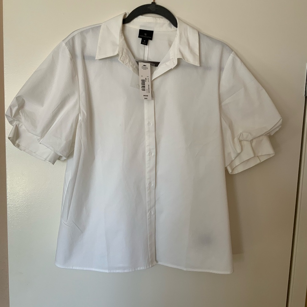 Worthington Ivory Short Sleeve Blouse